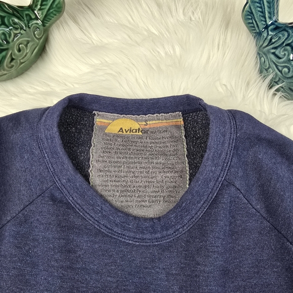Aviator Nation Logo Crewneck Sweatshirt Small - Picture 8 of 11